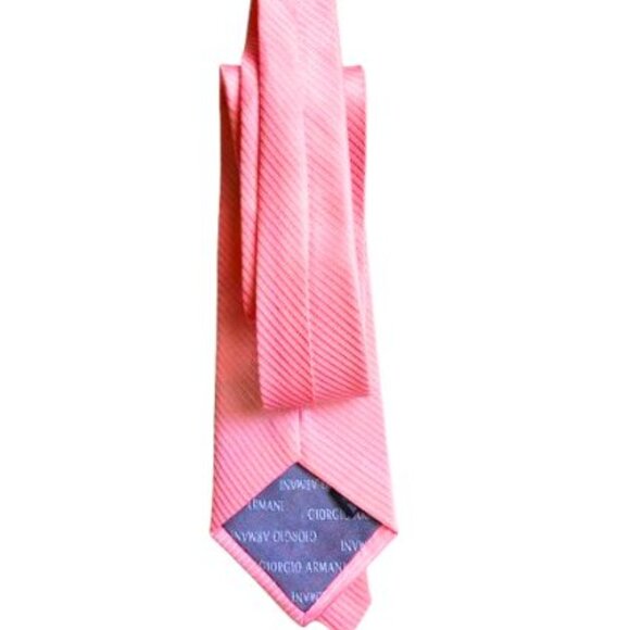 Class & Style NWOT Giorgio Armani Silk Woven Necktie - (Solid Pink)